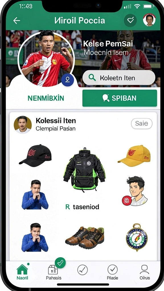 Tampilan karakter utama yang siap beraksi.