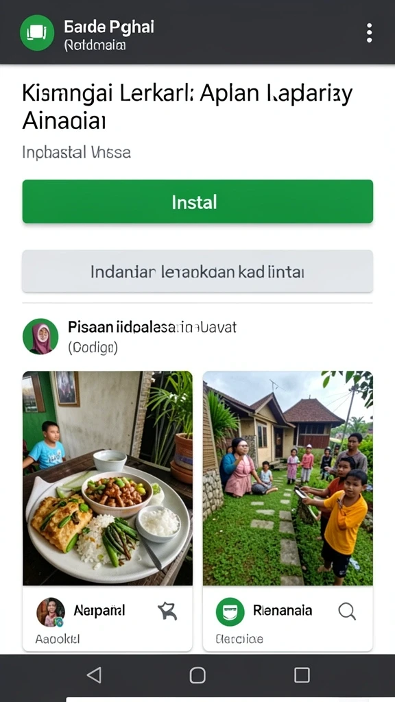 Tampilan layar utama yang menarik dan ramah pengguna.