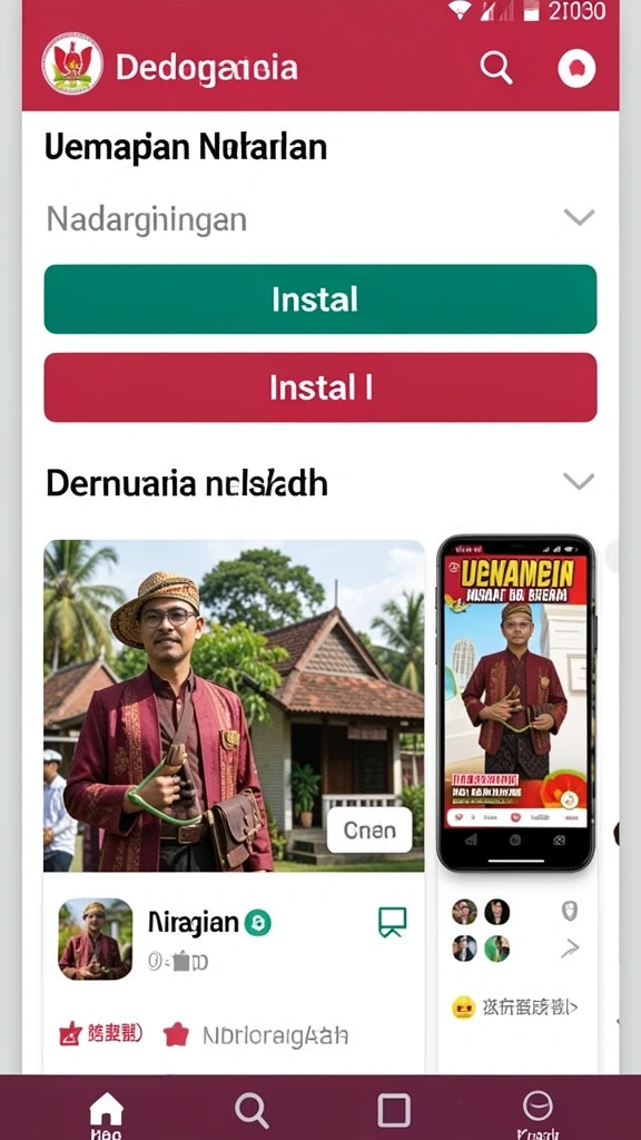 Tampilan antarmuka utama yang menarik dan user-friendly.