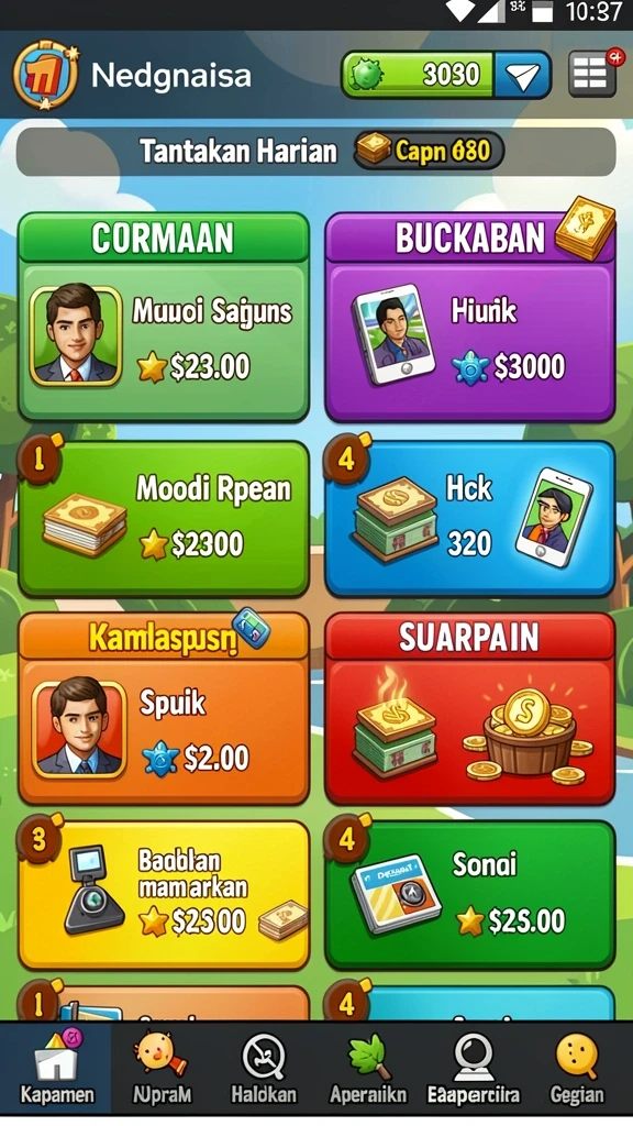 Beragam karakter yang dapat dipilih untuk bermain.