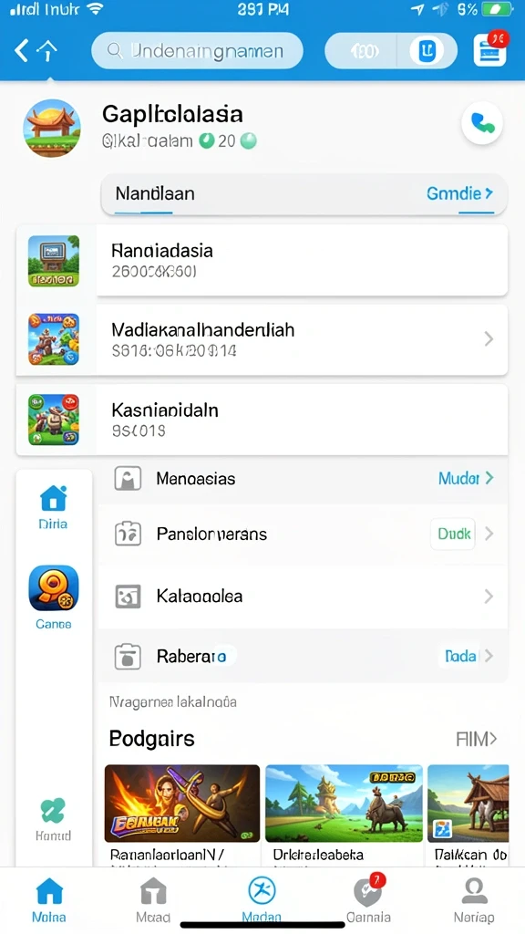 Screenshot menunjukkan tampilan antarmuka yang menarik dan intuitif.
