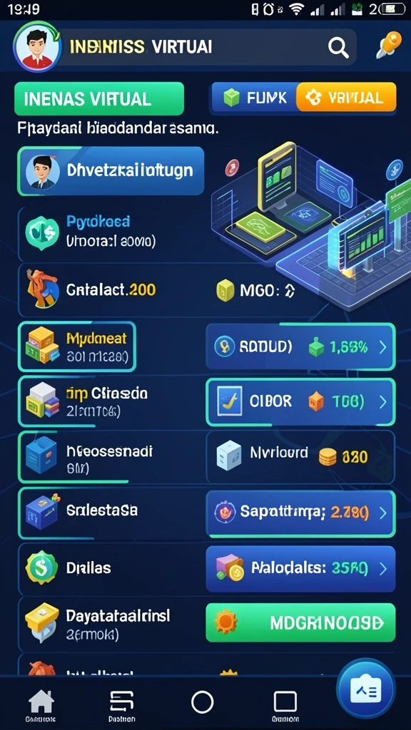 Menu permainan yang menarik dan mudah dinavigasi.