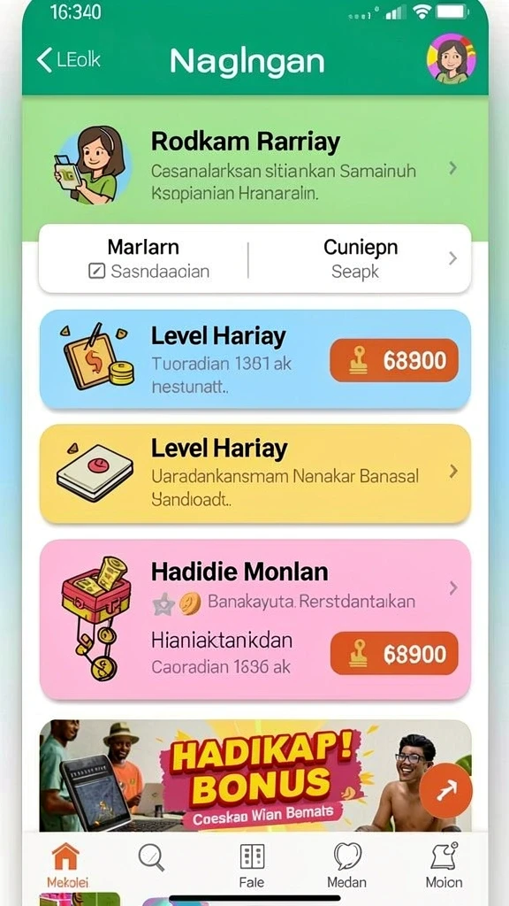 Misi menantang dengan berbagai tingkat kesulitan.