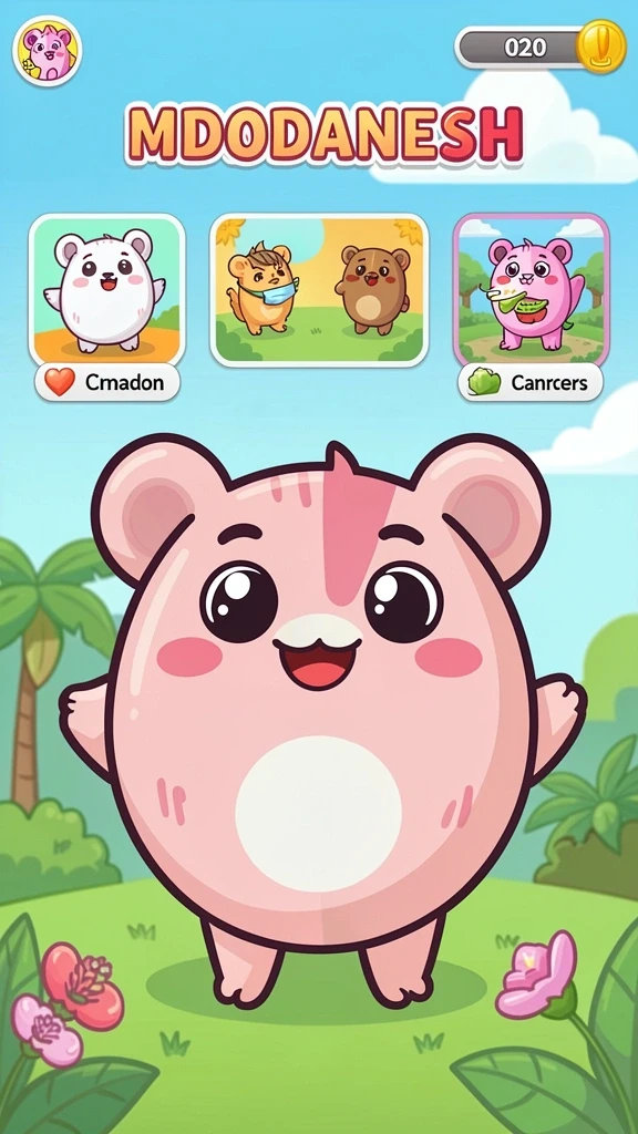 Tampilan awal game yang menarik dan informatif.