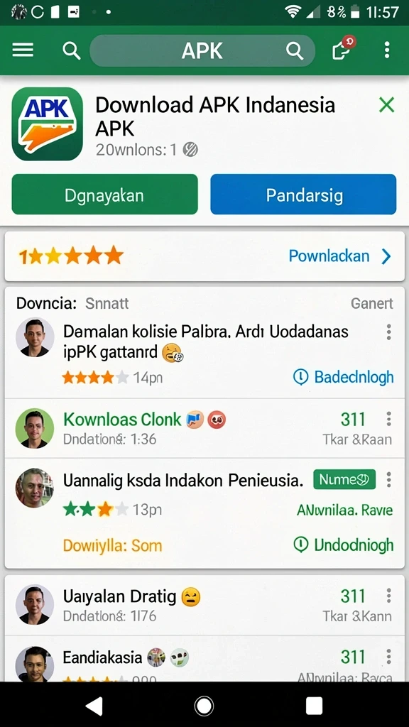 Menunjukkan karakter utama dalam aksi penuh.