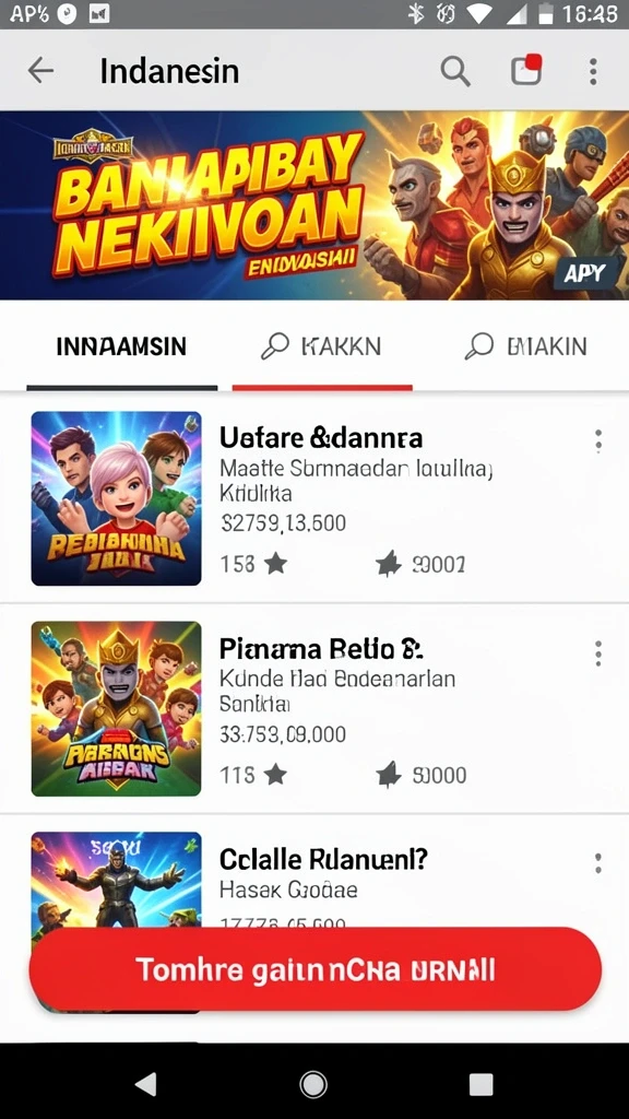 Fitur mode permainan yang beragam.