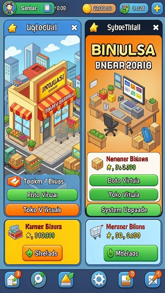 Sistem level yang menantang dan menarik.