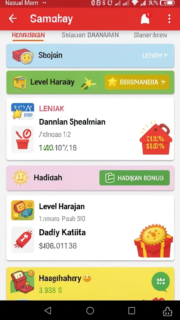 Paket bonus menarik untuk pengguna baru dan loyal.