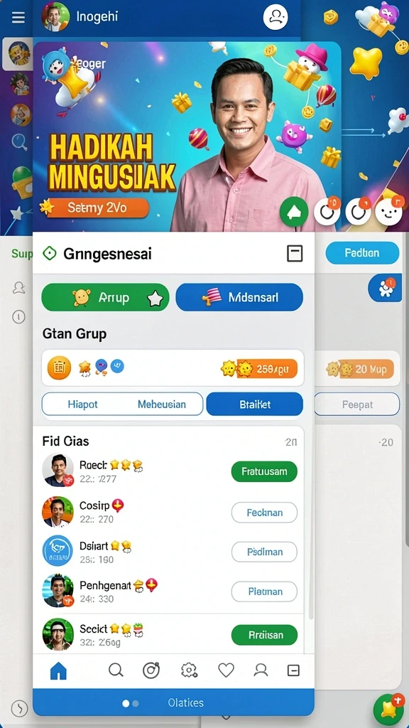 Tampilan layar utama yang memukau dan intuitif.