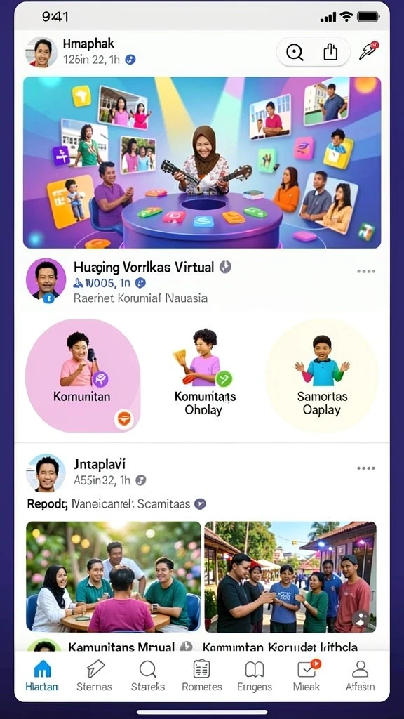 Pengguna sedang berpartisipasi dalam turnamen seru.