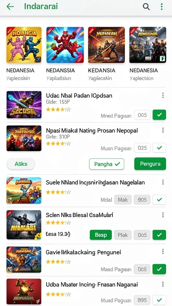 Tampilan awal karakter SPINGILA yang menarik.