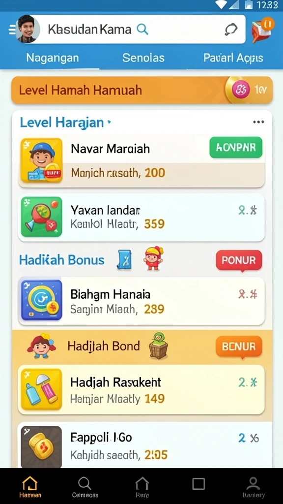 Tampilkan karakter utama dalam aksi seru.